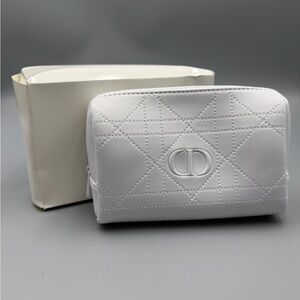 Dior White Cosmetic Pouch